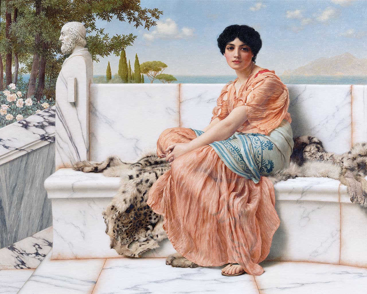 In the Days of Sappho — John William Godward, 1904